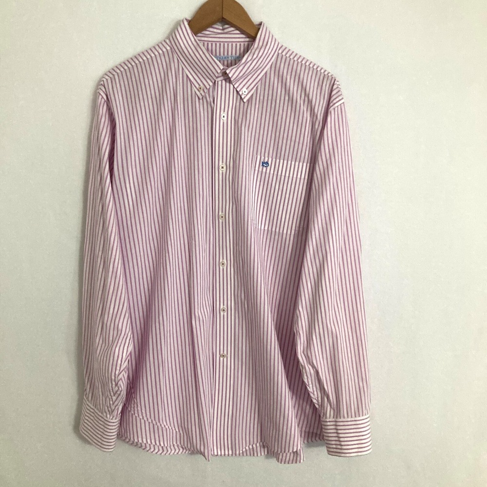Southern Tide Shirt Mens XL Button Down Long Sleeve Striped Preppy Nautical Ivy